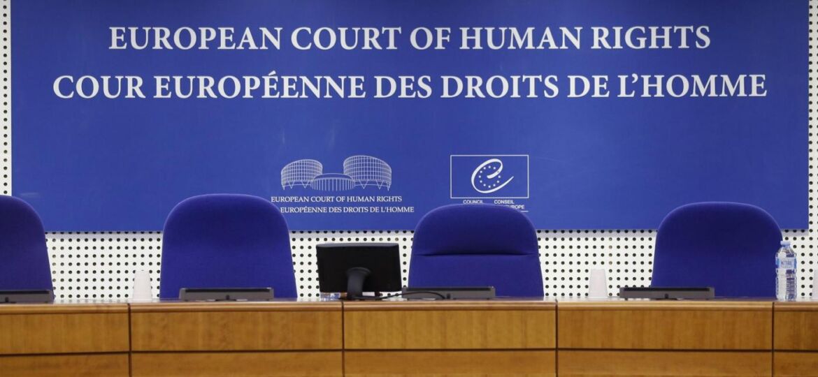 A view shows the courtroom of the European Court of Human Rights ahead of the start of an hearing concerning the case of Vincent Lambert in Strasbourg